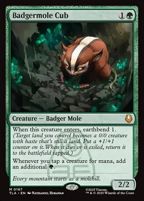 Badgermole Cub, the mythic from Avatar: The Last Airbender banned in Standard on August 10