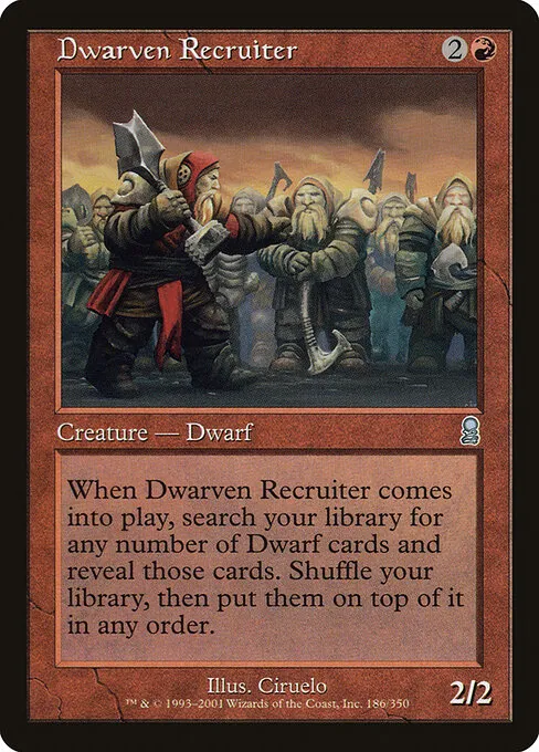 Dwarven Recruiter, the Odyssey Dwarf tutor that doubled in price on Hobbit speculation