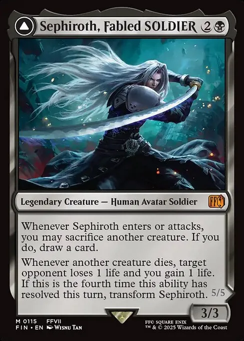 Sephiroth, Fabled SOLDIER from the Magic: The Gathering Final Fantasy set