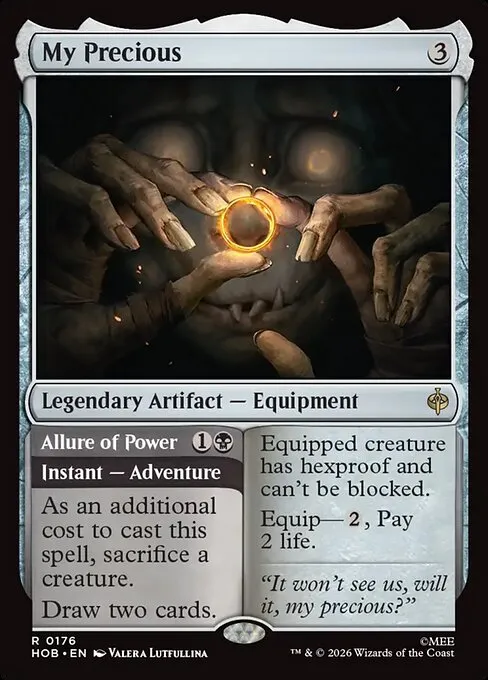 My Precious, one of the first rares spoiled from Magic: The Gathering | The Hobbit