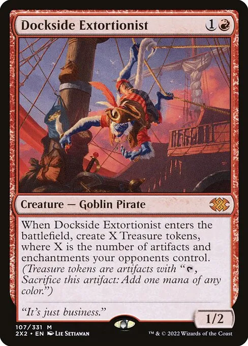Dockside Extortionist, a card that lost most of its value to a Commander ban