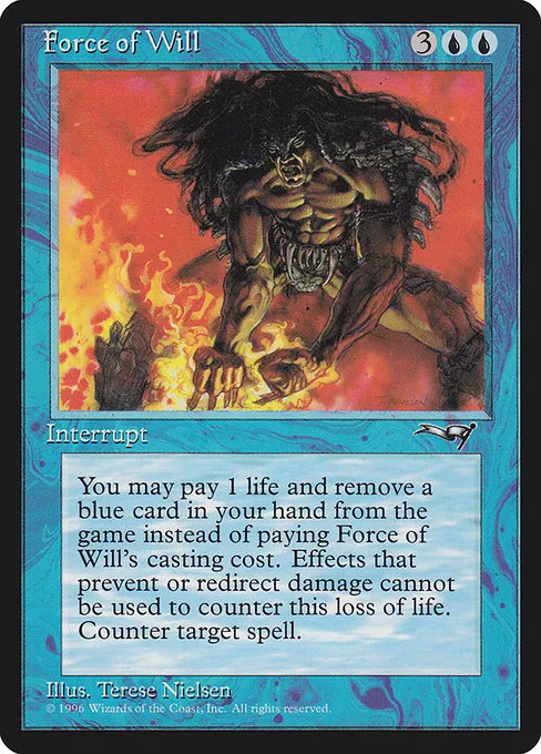 A Force of Will from Alliances — the kind of card that justifies the whole &ldquo;don&rsquo;t ship to a buylist yet&rdquo; warning