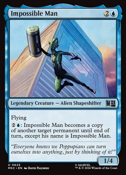 Impossible Man, an uncommon from the Marvel Super Heroes Jumpstart pool that spiked to around $18