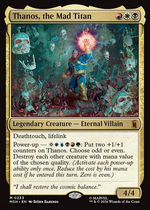 Thanos, the Mad Titan from Marvel Super Heroes