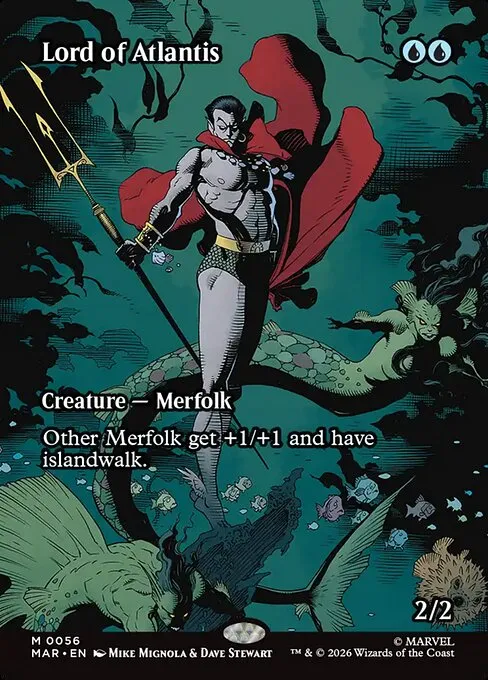 Lord of Atlantis with Namor comic art from the Marvel Super Heroes Source Material sheet