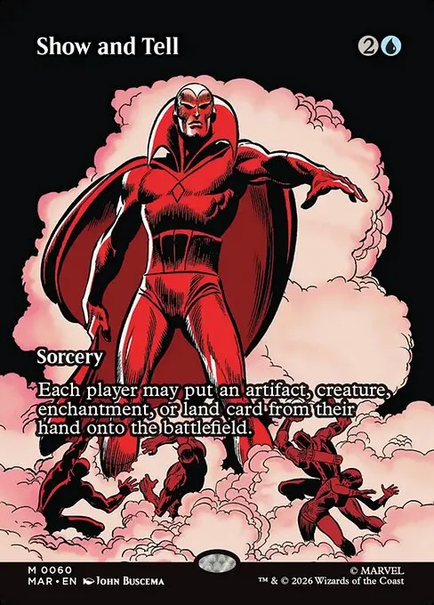 Show and Tell from the Marvel Super Heroes Source Material sheet