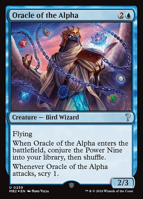 Oracle of the Alpha, the Mystery Booster 2 acorn-stamped Alchemy card