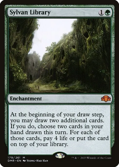 A Sylvan Library reprint. Same card and art as the $150 Legends original, but this copy is the $30 version, and the bottom line is how you’d know