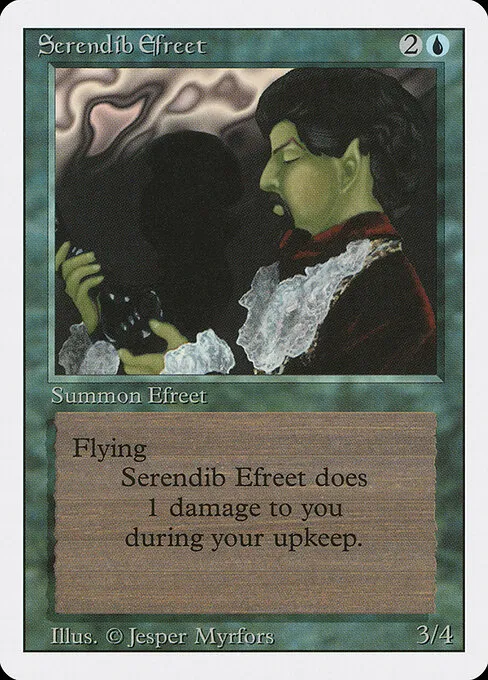 A Revised Serendib Efreet, the famous misprint with Ifh-Biff Efreet’s art and green frame
