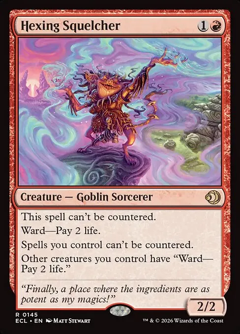 Hexing Squelcher from Lorwyn Eclipsed, the card I predicted would fall to $8