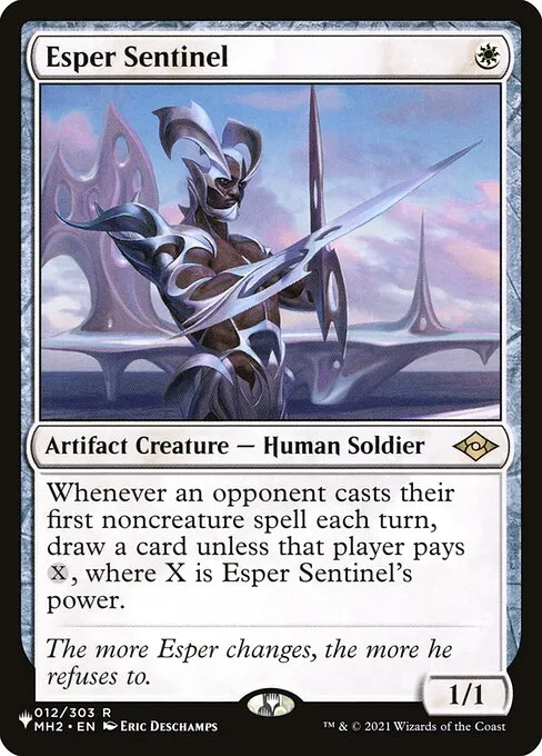 Esper Sentinel from The List, with the Modern Horizons 2 collector line