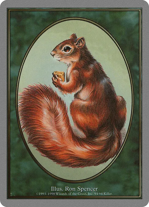 The Unglued Squirrel token from 1998, illustrated by Ron Spencer