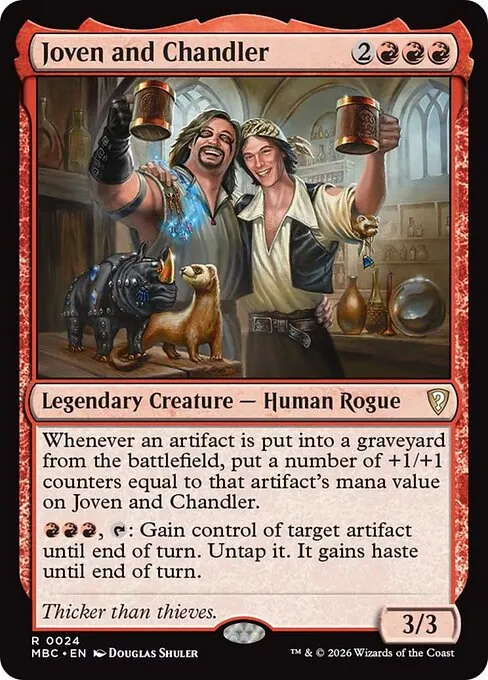 Joven and Chandler, the other revealed Mystery Booster: Commander Edition card