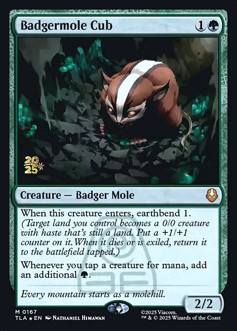 Badgermole Cub, the prerelease promo from Avatar: The Last Airbender
