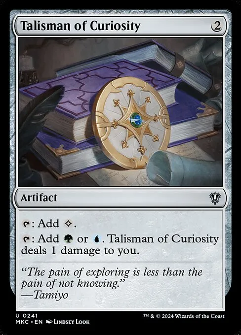 Talisman of Curiosity, the Quandrix promo from the Codex Bundle