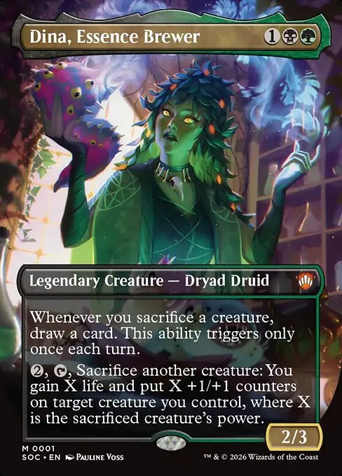 Dina, Essence Brewer — the Witherbloom commander, in the second wave of sold-out decks