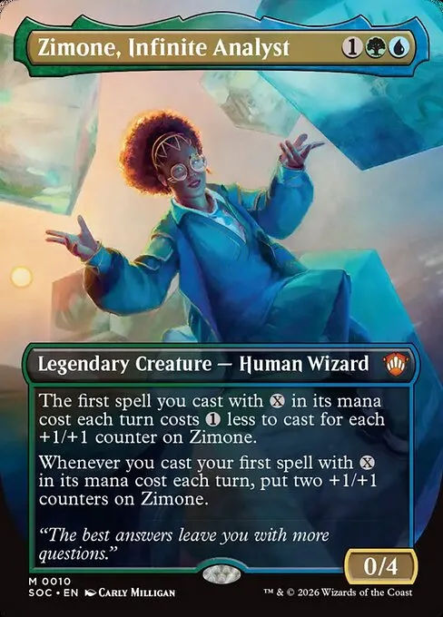 Zimone, Infinite Analyst — the commander of the only deck still on shelves at MSRP