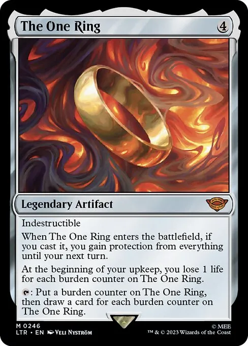 The One Ring from Tales of Middle-earth, a card whose basis changes what you do about the reprint