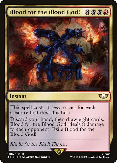 Blood for the Blood God!, the most-played Warhammer 40K card in Commander according to EDHREC