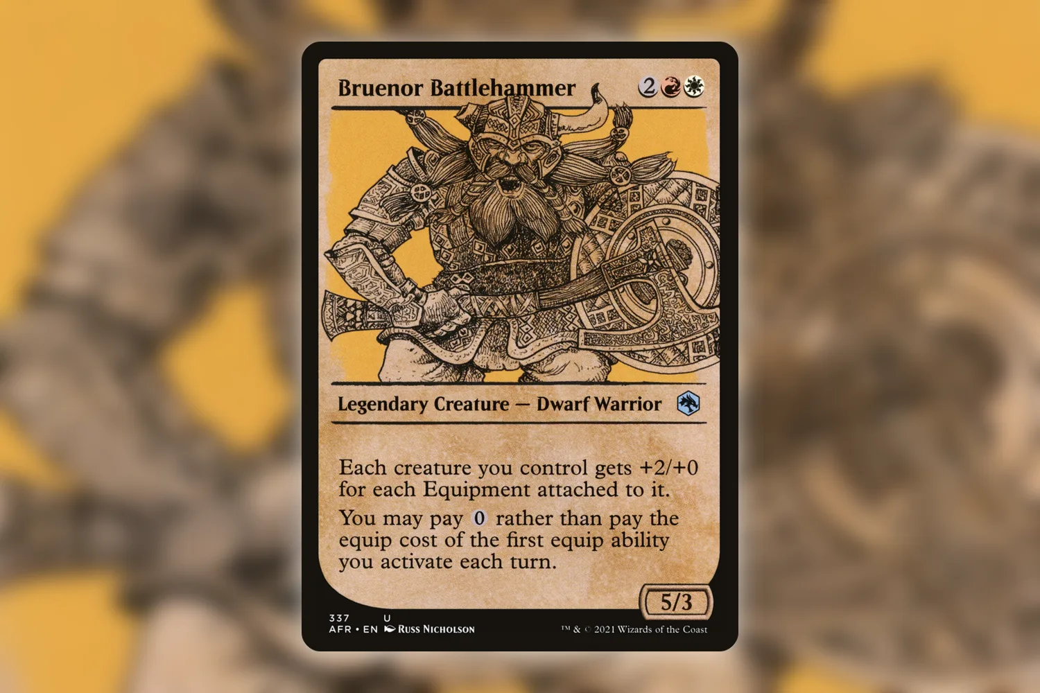Bruenor Battlehammer showcase printing from Adventures in the Forgotten Realms