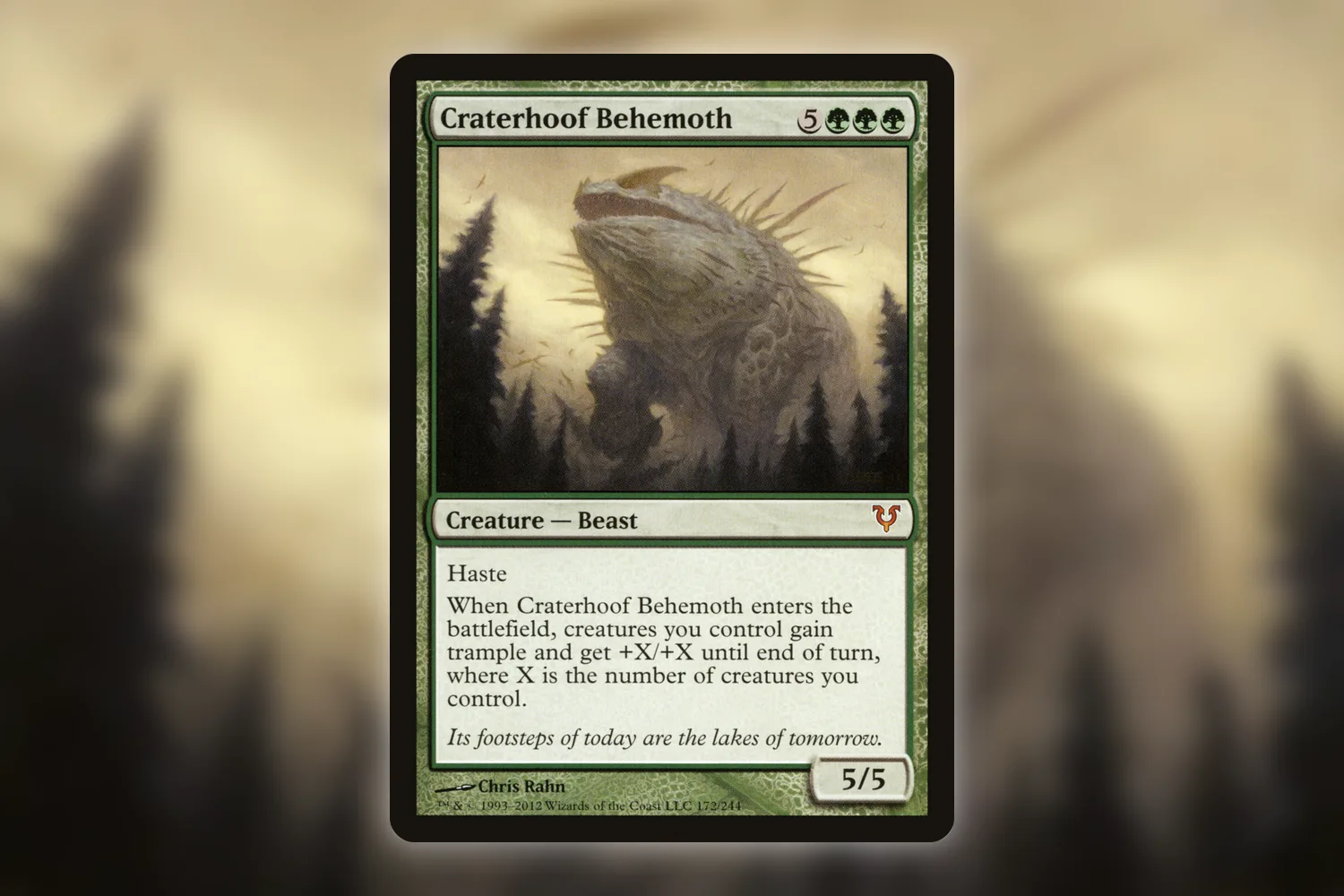 Craterhoof Behemoth from Avacyn Restored, non-foil