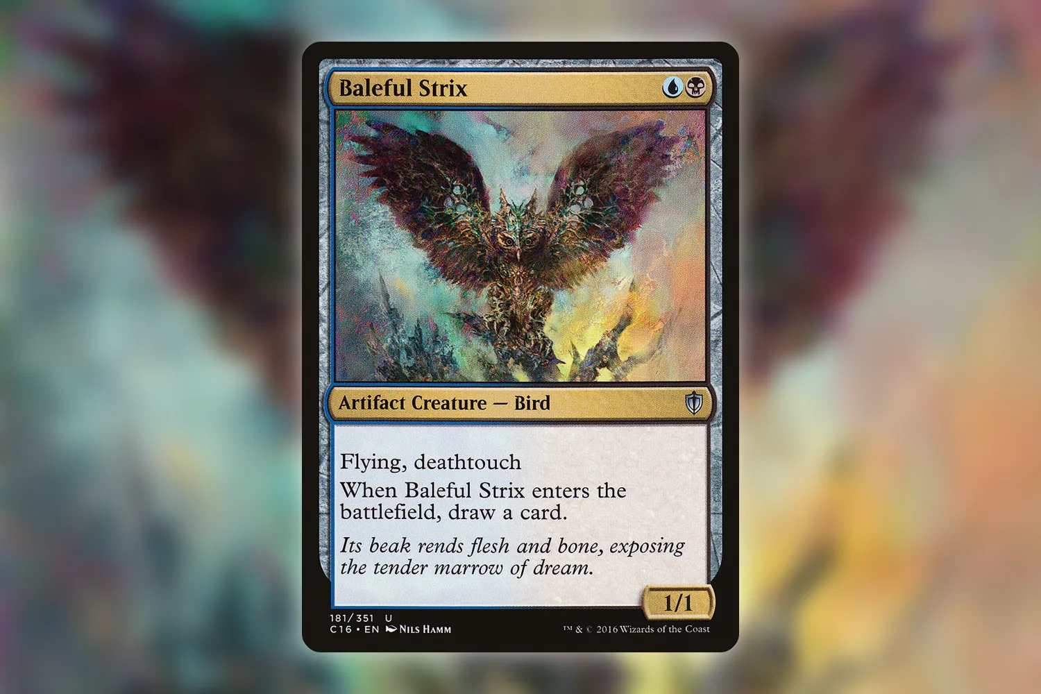 Baleful Strix, the Commander 2016 printing