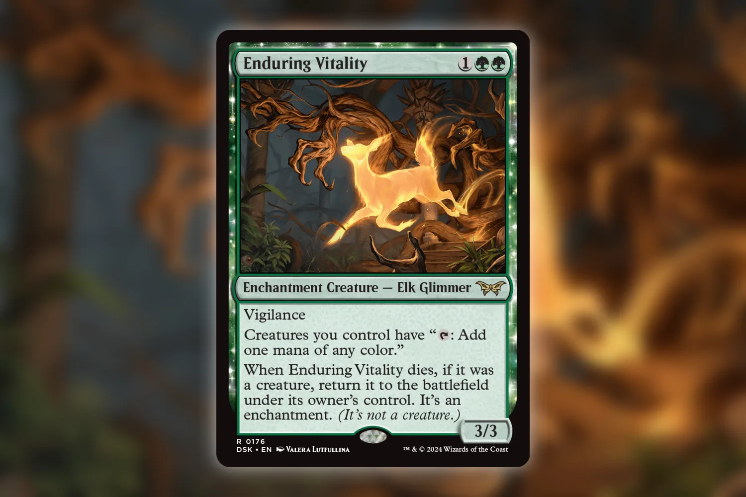 Regular Enduring Vitality from Duskmourn, collector number 176