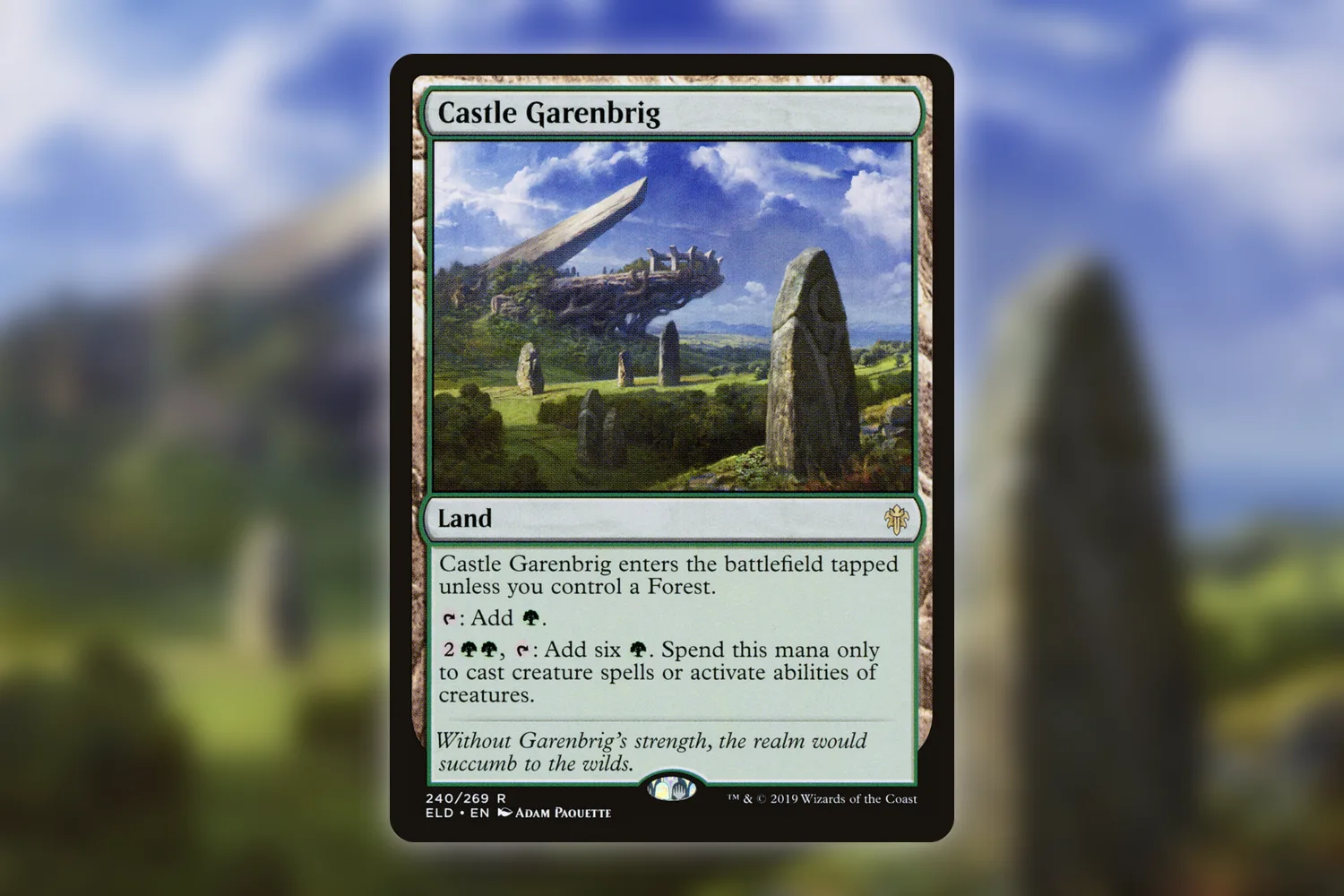 Regular-frame Castle Garenbrig, collector number 240 from Throne of Eldraine