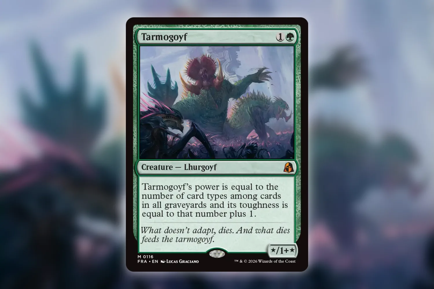 Tarmogoyf from Reality Fracture, the new main-set printing