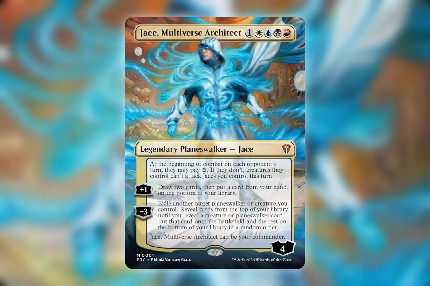 Jace, Multiverse Architect, the face commander of the Multiverse Reforged deck
