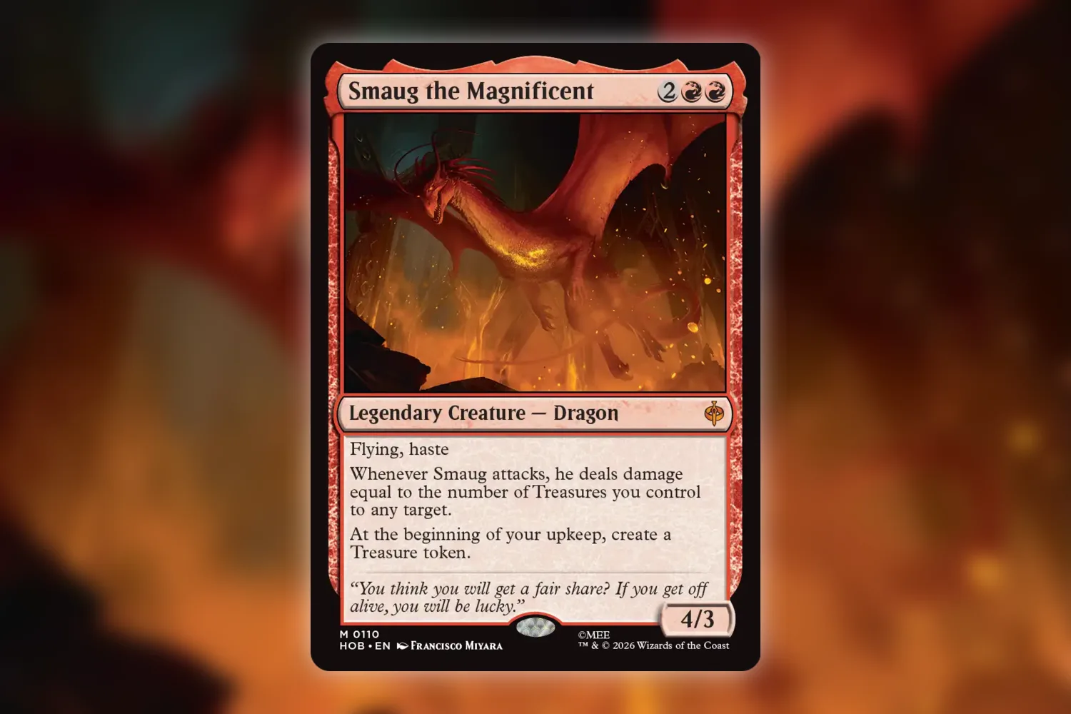 Smaug the Magnificent from The Hobbit, down another 30 percent since release week