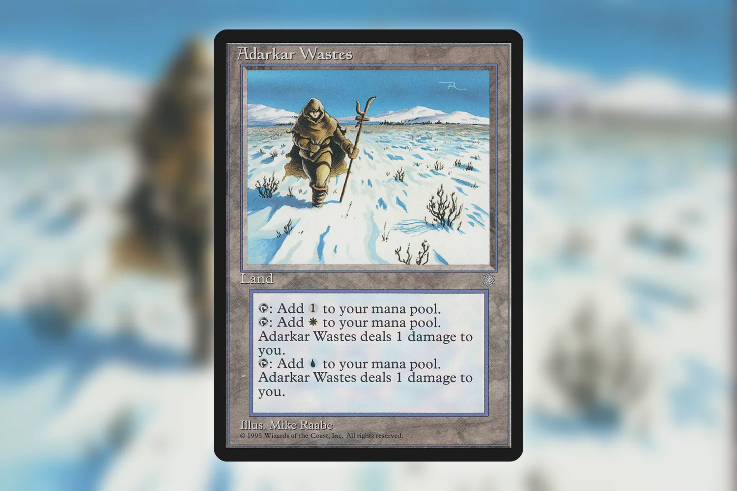 Adarkar Wastes from Ice Age, the original printing of the white-blue pain land