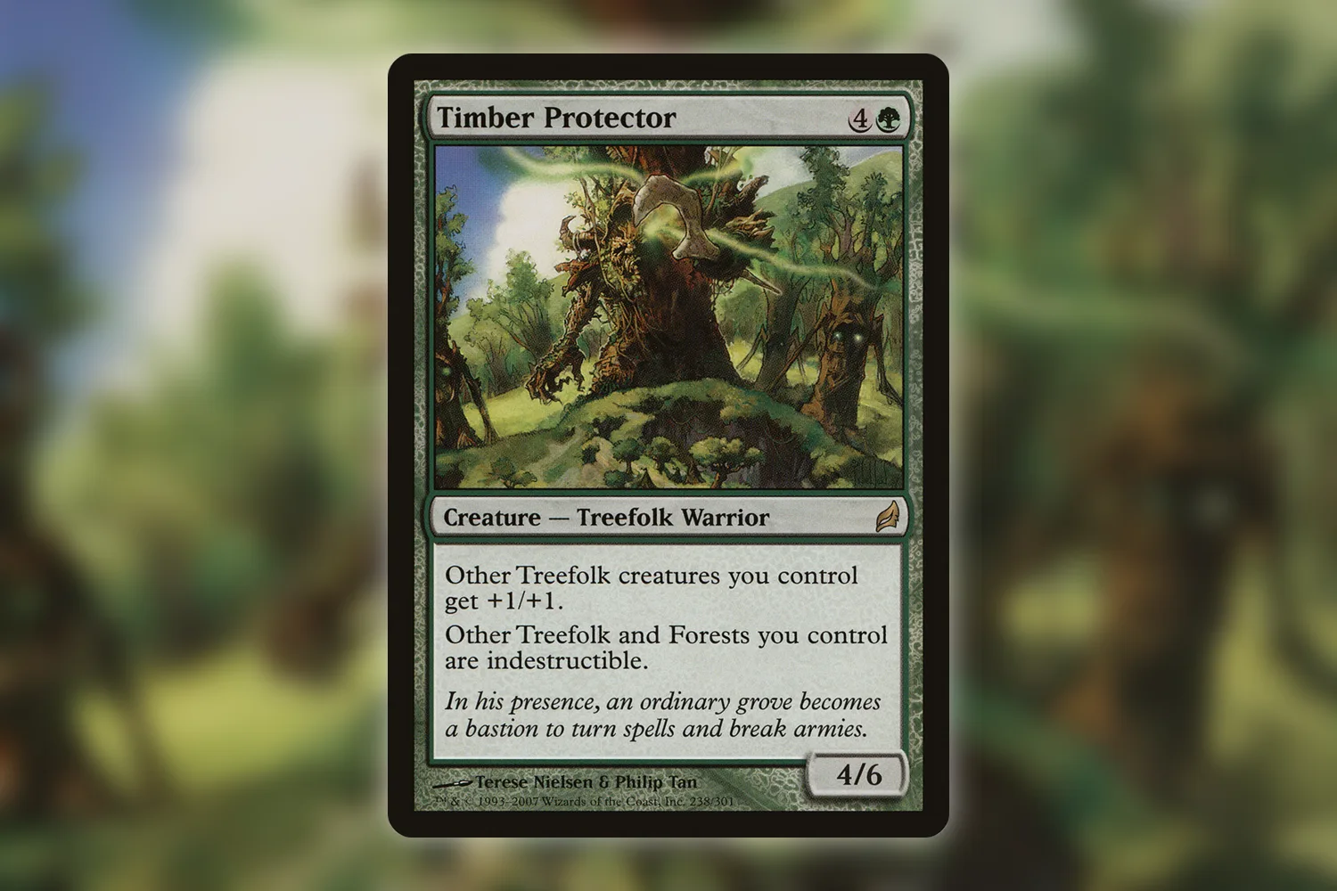Timber Protector, the existing printing used to price the Treefolk drop