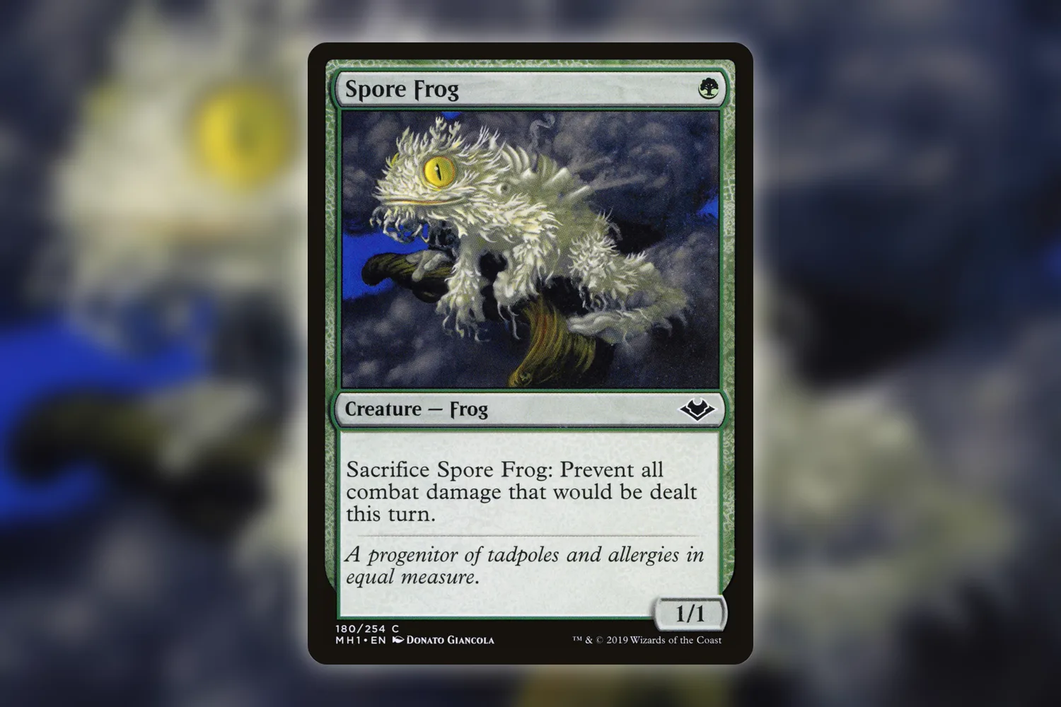 Spore Frog from Modern Horizons, a recurrable combat-damage prevention effect with clear limits