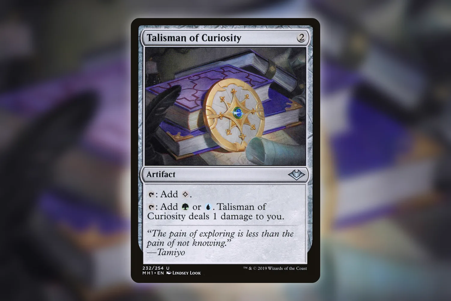 Talisman of Curiosity from Modern Horizons, illustrated by Lindsey Look