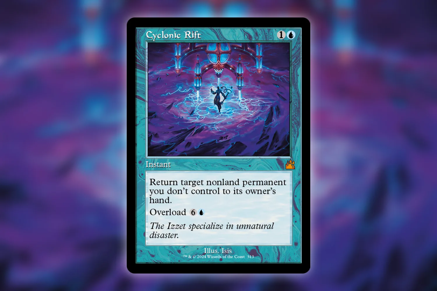 Cyclonic Rift, the borderless Ravnica Remastered printing