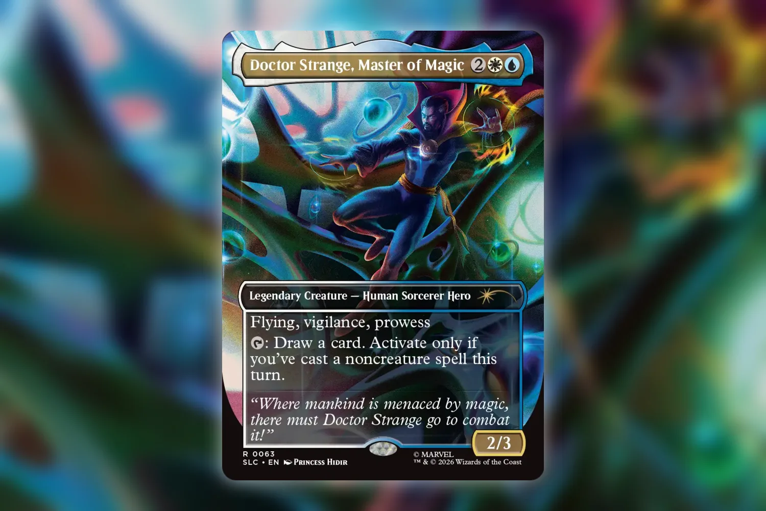 Doctor Strange, Master of Magic, Secret Lair Countdown number 63, one of the two Darkhold Destiny cards appearing early in the kit