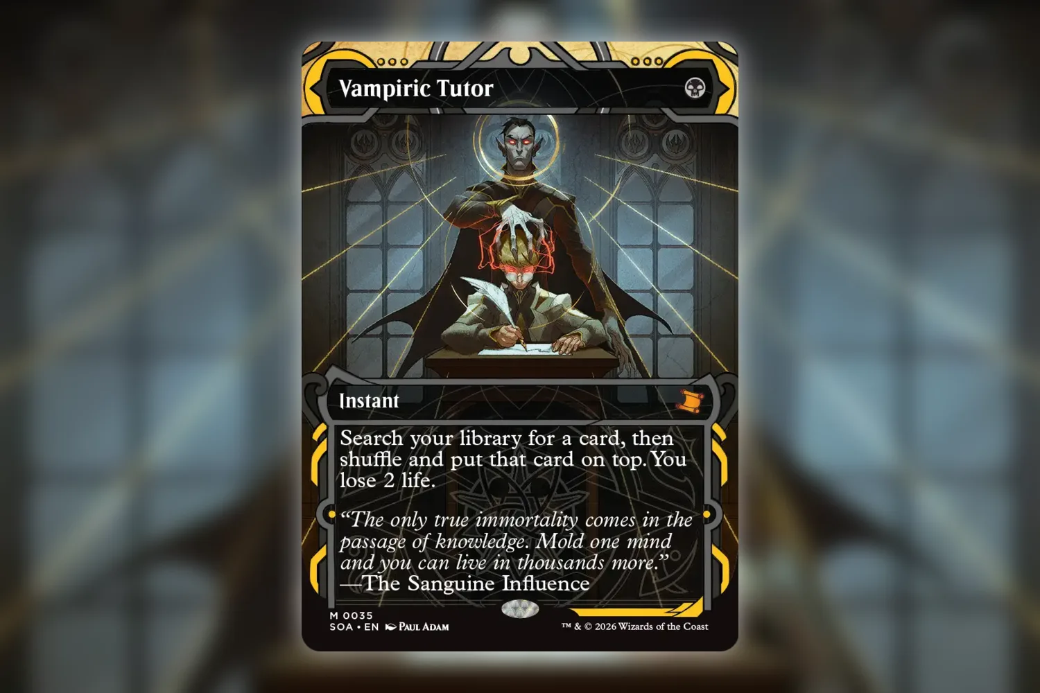 Vampiric Tutor from the Secrets of Strixhaven Mystical Archive
