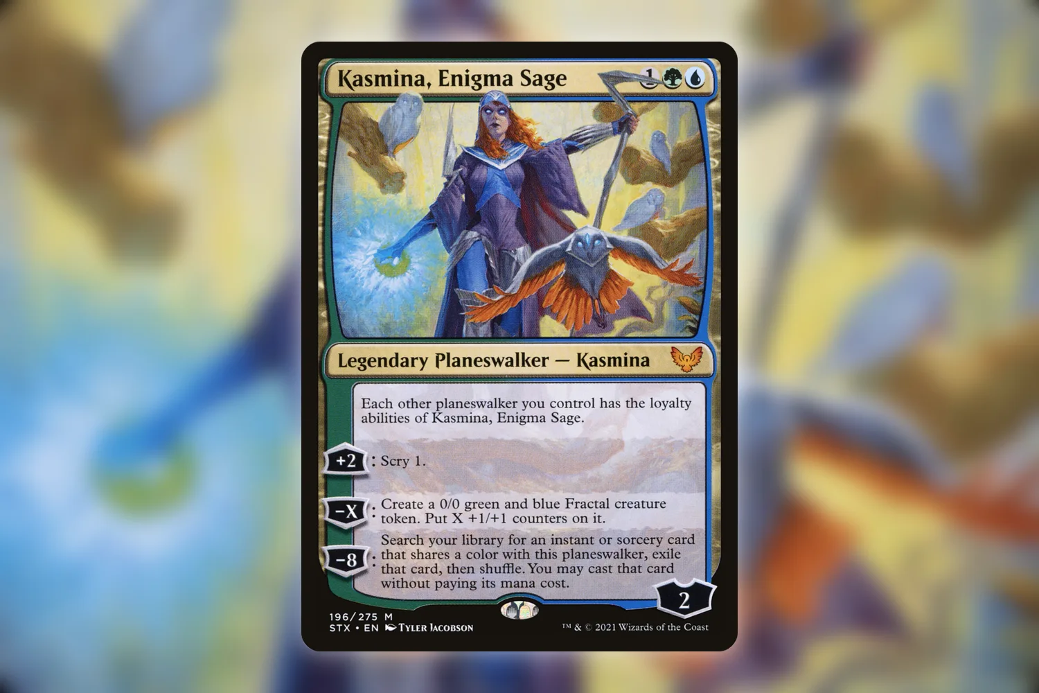 Kasmina, Enigma Sage from Strixhaven: School of Mages, the printing most players own