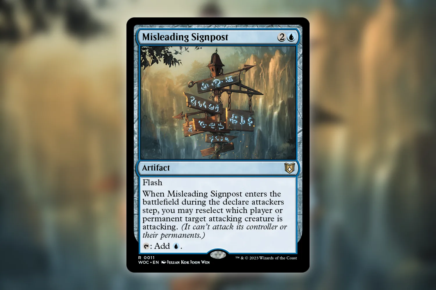 Misleading Signpost from the Wilds of Eldraine Commander decks