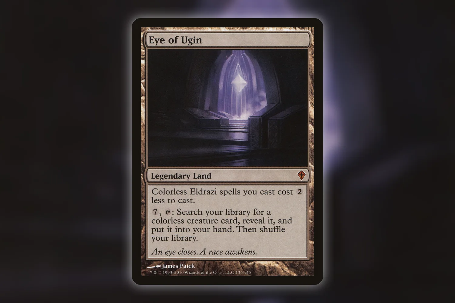 Eye of Ugin from Worldwake, the original 2010 printing